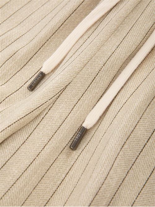 Pantalone wide leg striped herringbone  CIRCOLO 1901 | FD3922CORN